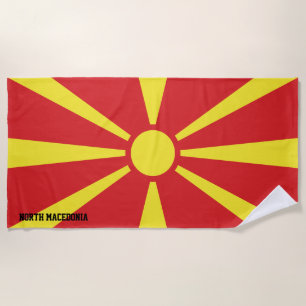 Toalha De Praia Patrimônio Esplêndido da Bandeira da Macedônia do