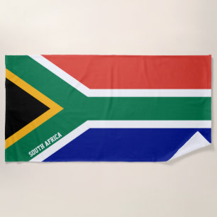 Toalha De Praia Patriótico esplêndido da bandeira da África do Sul