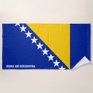 Toalha De Praia Patriótico esplêndido da bandeira da Bósnia-Herzeg