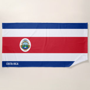 Toalha De Praia Patriótico esplêndido da bandeira da Costa Rica