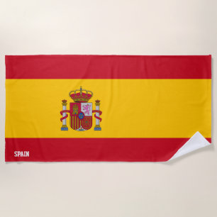 Toalha De Praia Patriótico esplêndido da bandeira da espanha