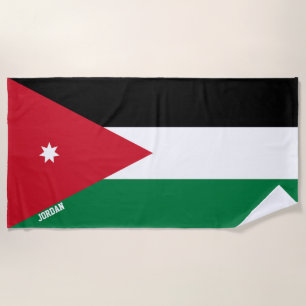 Toalha De Praia Patriótico Esplêndido da bandeira da Jordânia