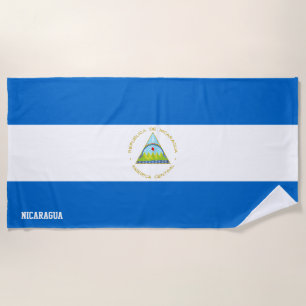 Toalha De Praia Patriótico Esplêndido da Bandeira da Nicarágua