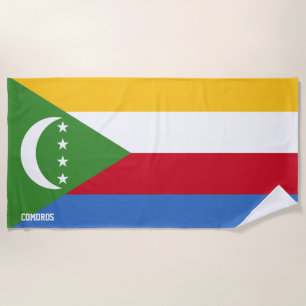 Toalha De Praia Patriótico Esplêndido da Bandeira das Comores
