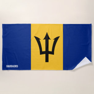 Toalha De Praia Patriótico esplêndido da bandeira de Barbados
