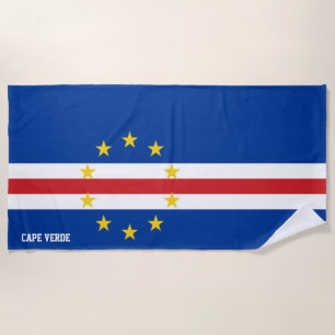 Toalha De Praia Patriótico esplêndido da bandeira de Cabo Verde
