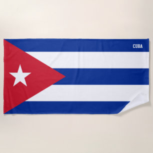 Toalha De Praia Patriótico Esplêndido da Bandeira de Cuba