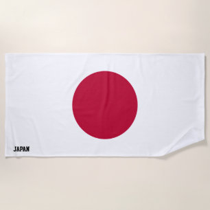Toalha De Praia Patriótico esplêndido da bandeira do Japão