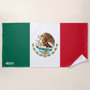 Toalha De Praia Patriótico Esplêndido da Bandeira do México