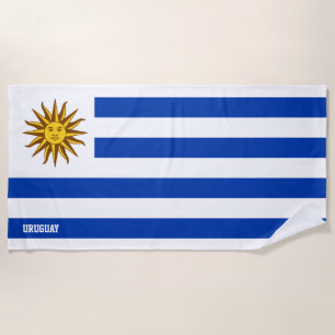Toalha De Praia Patriótico Esplêndido da Bandeira do Uruguai