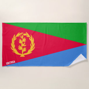 Toalha De Praia Patriótico esplêndido da bandeira eritreia