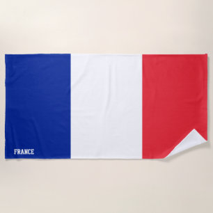Toalha De Praia Patriótico esplêndido da bandeira francesa