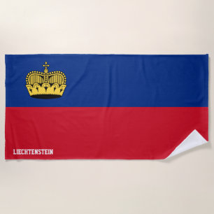 Toalha De Praia Patriótico Esplêndido de Bandeira do Liechtenstein