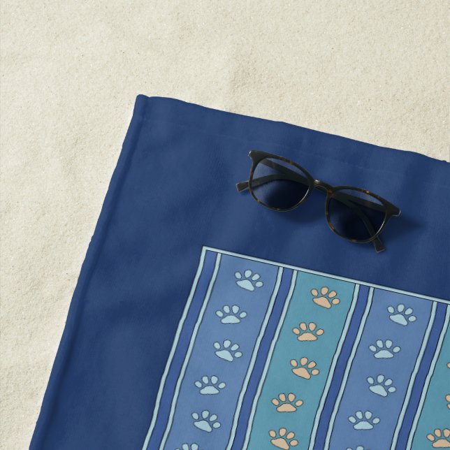Toalha De Praia Pawprint Pattern (In Situ)