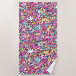 Toalha De Praia Peace n’ Love Beach Towel