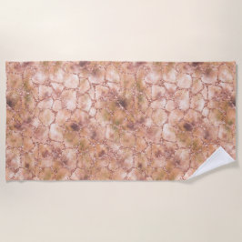 Toalha De Praia Peach Rosa Glitter Giraffe Impressão