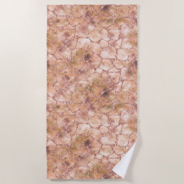 Toalha De Praia Peach Rosa Glitter Giraffe Impressão