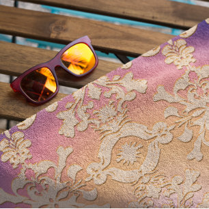 Toalha De Praia Peach Sunset Royal Damask
