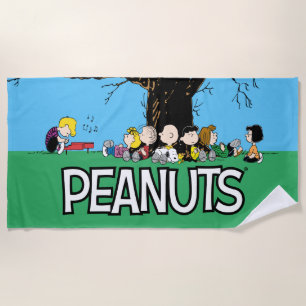 Toalha De Praia Peanuts Gang Sob Uma Árvore