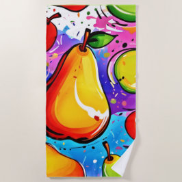 Toalha De Praia Pears Pop Art