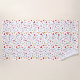 Toalha De Praia Peças Coloridas, Corações e Tornozelos De Arroz