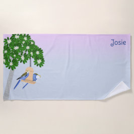 Toalha De Praia Peças para peças de Casal giras Rosellas Adicione 