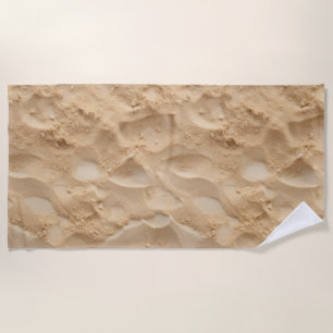 Toalha De Praia Pegadas em Sand Towel - Textura Real em Praia