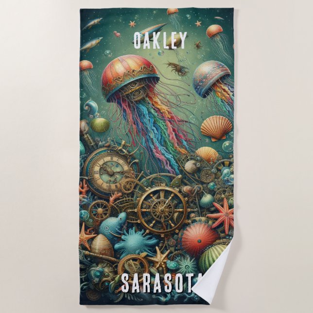 TOALHA DE PRAIA PEIXE DE PESCADO BURACO ENGRAÇADO (Frente)