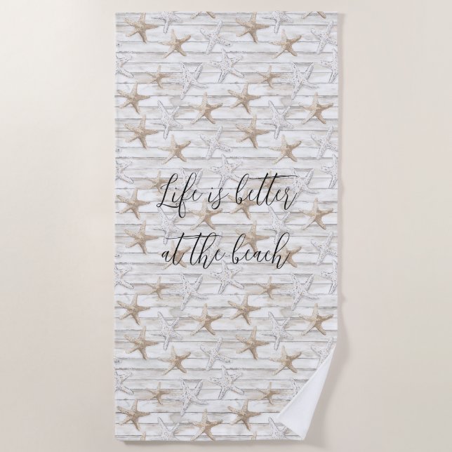 Toalha De Praia Peixe de Starfish Tropical Ocean Beach (Frente)