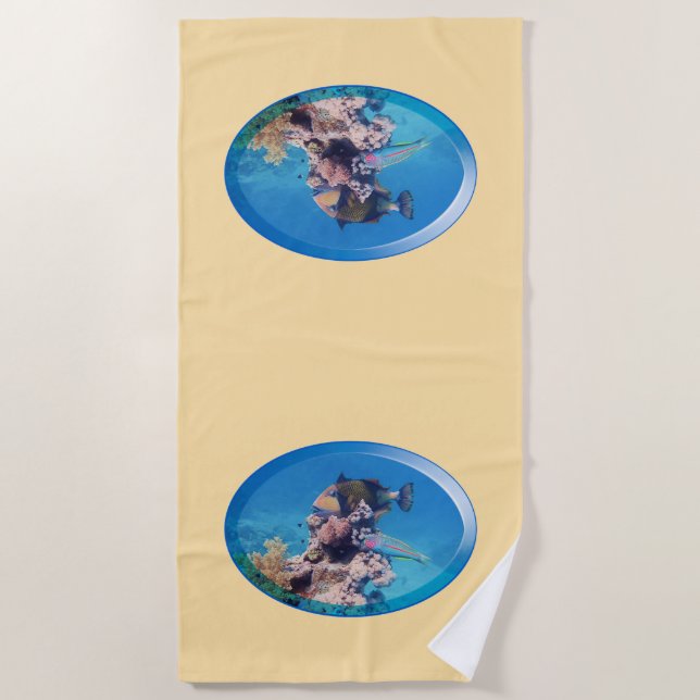 Toalha De Praia Peixe-gato-do-mato-coral - Design fotográfica | (Frente)
