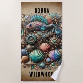 TOALHA DE PRAIA PEIXES E PRATELEIRAS DE PESCADO, PERSONALIZADOS