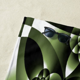 Toalha De Praia Películas de Folha Verde Branco