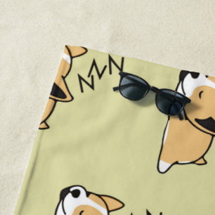 Toalha De Praia Pembroke Welsh Corgi Amante de Cães Adormecidos ZZ