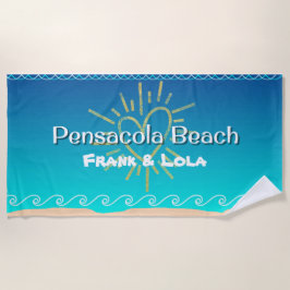 Toalha De Praia Pensacola Beach Towel Personalizado