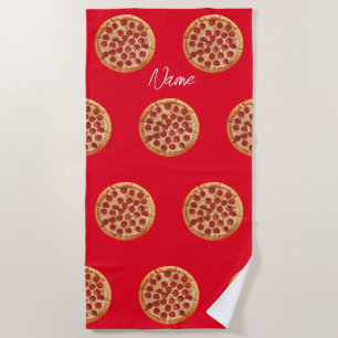Toalha De Praia Pepperoni Pizza Thunder_Cove