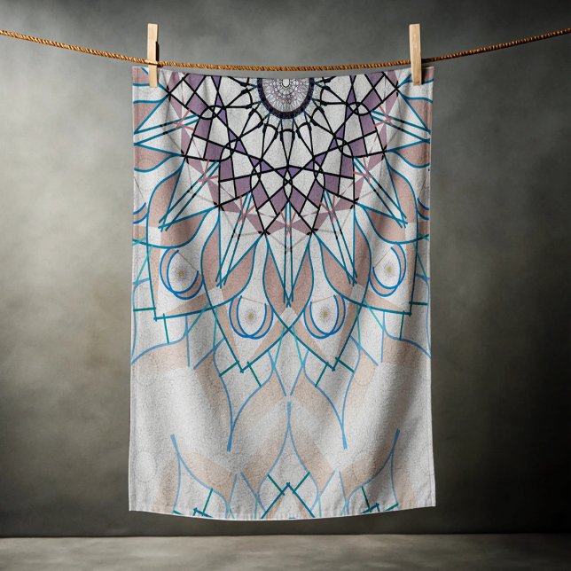 Toalha De Praia Pequeno floral branco caído para o campo (Criador carregado)