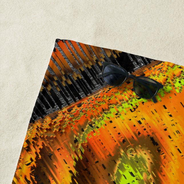 Toalha De Praia Pequeno mosaico amarelado transversal e deformado (In Situ)