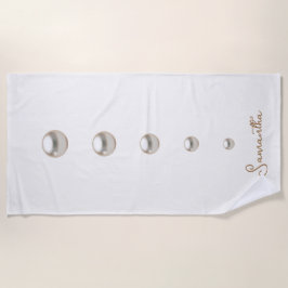 Toalha De Praia Pérolas brancas