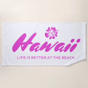 Toalha de praia personalizada - A vida é melhor n