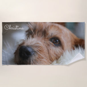 Toalha de praia personalizada com fotografia de c