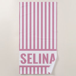 Toalha de Praia Personalizada com Listras Monogram