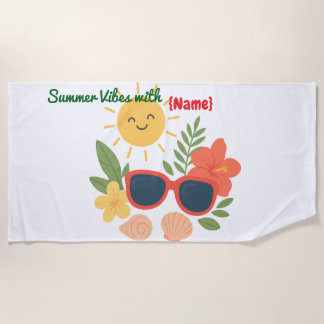 Toalha de Praia Personalizada com Vibrações de Ver