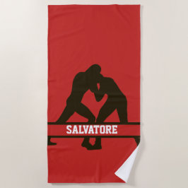 Toalha de praia personalizada da luta