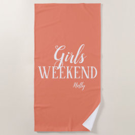 Toalha de praia personalizada do Weekend Girls