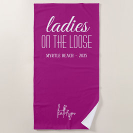 Toalha de Praia Personalizada Ladies on the Loose