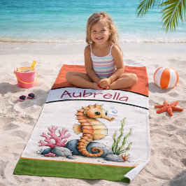 Toalha de Praia Personalizada para Crianças com Ca
