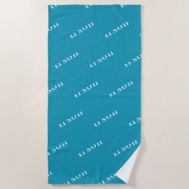 Toalha de Praia Personalizada Simples Azul Turques