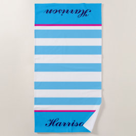 Toalha de praia personalizada - Todas listradas