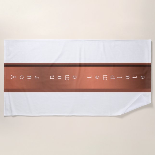 Toalha De Praia Personalizada, Torre de Praia festiva, monocromáti (Frente)