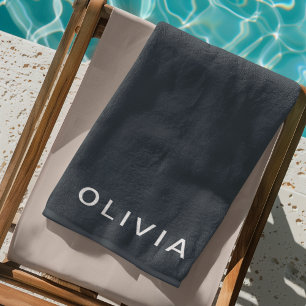 Toalha De Praia Personalizado Azul de Carvões Personalizado